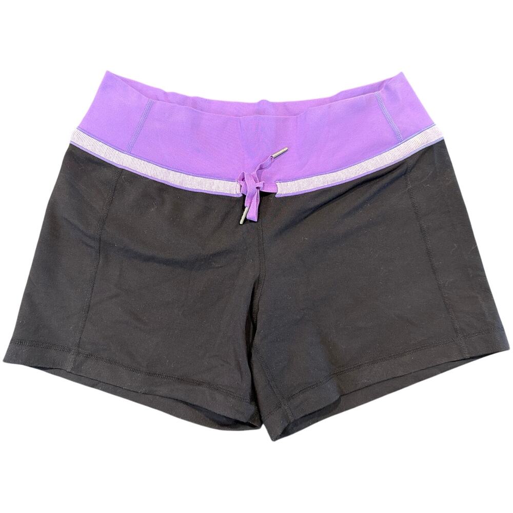 Lululemon Run Speed Shorts, Black Purple, Medium 8/10 (est)